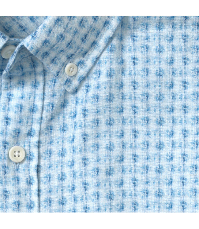 Classic Fit Blue Print Shirt