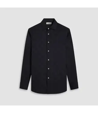 BUGATCHI Modern Fit Black Tonal Print Shirt