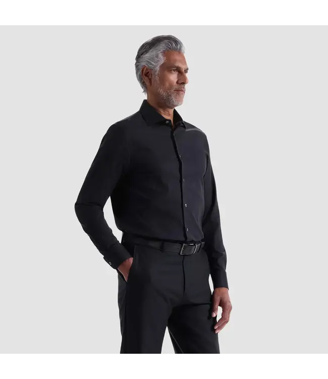 Modern Fit Black Tonal Print Shirt