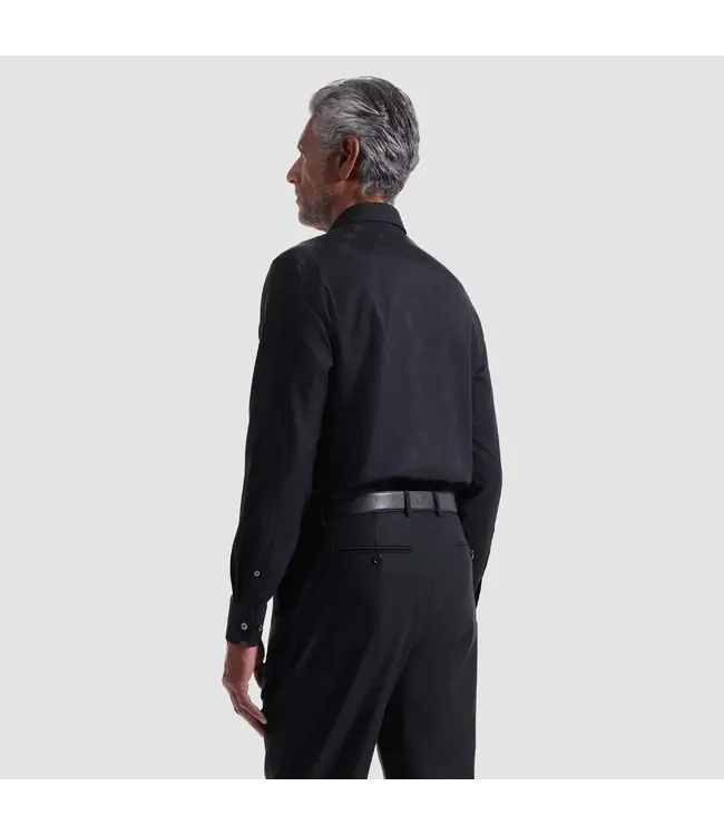 Modern Fit Black Tonal Print Shirt