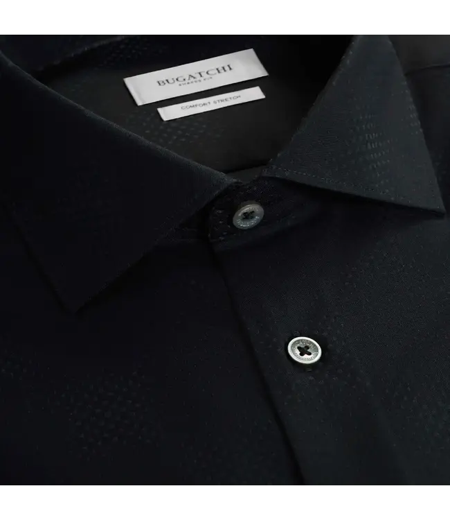 Modern Fit Black Tonal Print Shirt