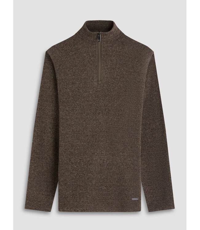 Mocha Diagonal 1/4 Zip