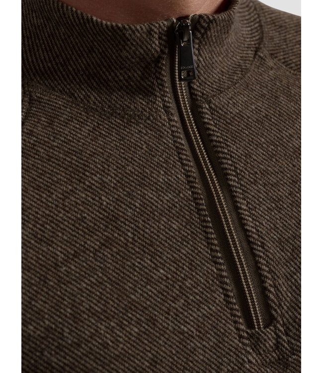 Mocha Diagonal 1/4 Zip