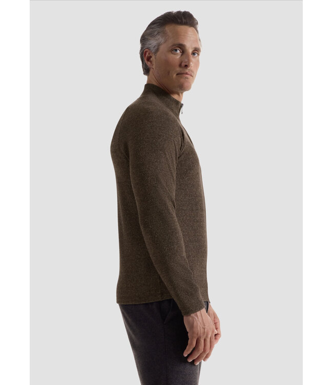 Mocha Diagonal 1/4 Zip