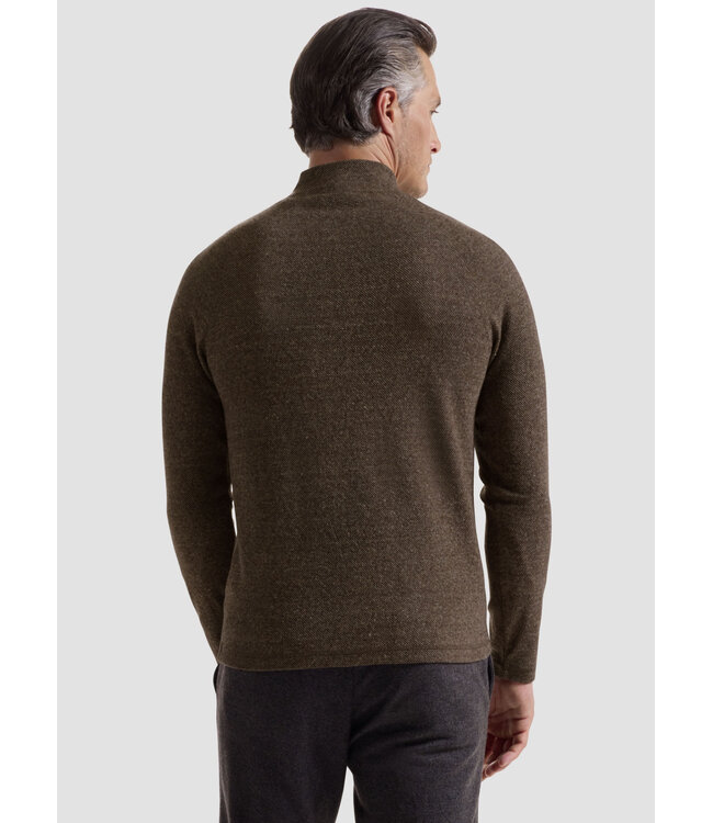 Mocha Diagonal 1/4 Zip