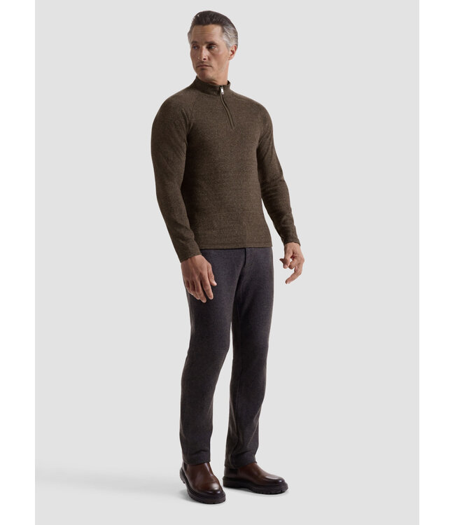 Mocha Diagonal 1/4 Zip