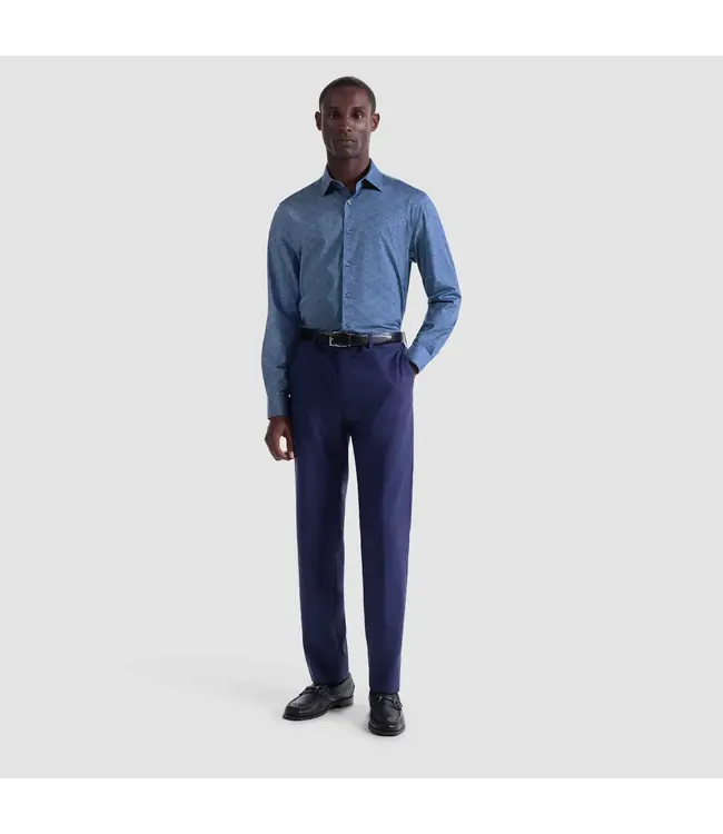 Modern Fit Cobalt Cube Print Shirt