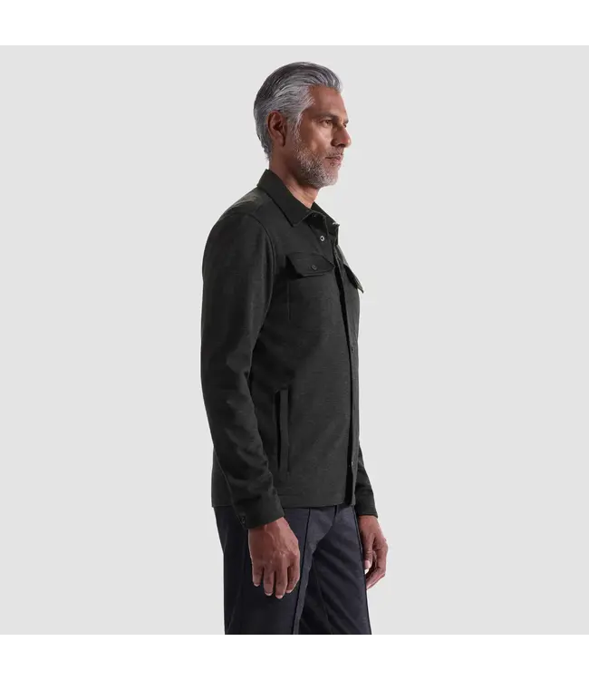 Black Snap Button Overshirt