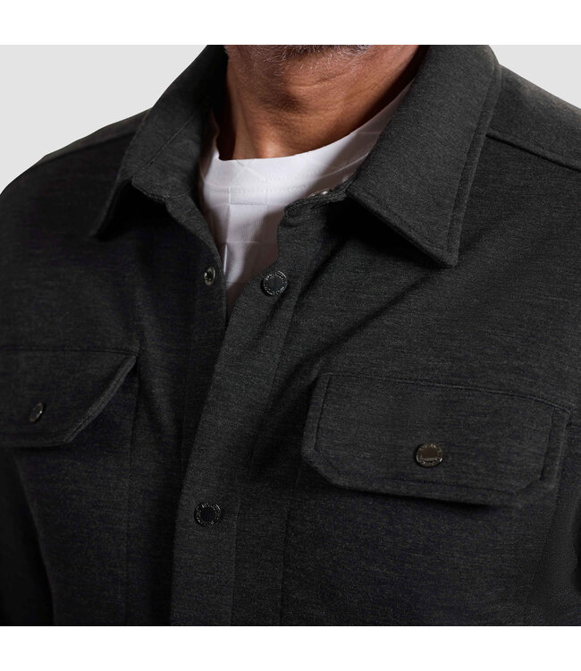 Black Snap Button Overshirt