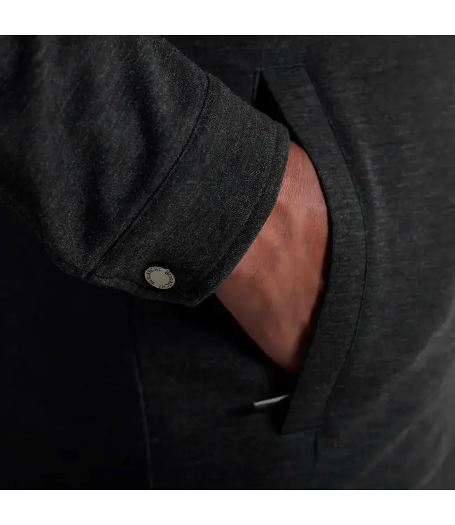 Black Snap Button Overshirt