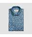 Modern Fit Teal Grey Print Shirt