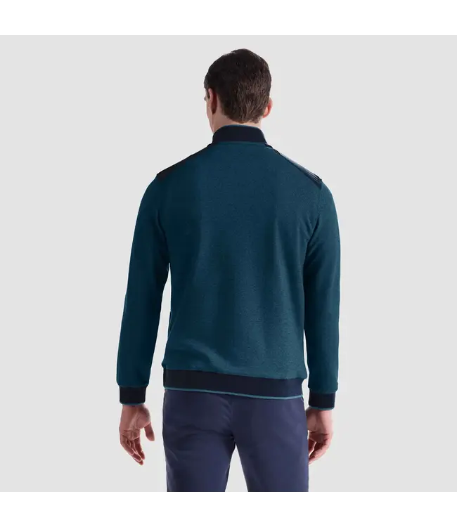 Teal with Navy Trim 1/4 Zip
