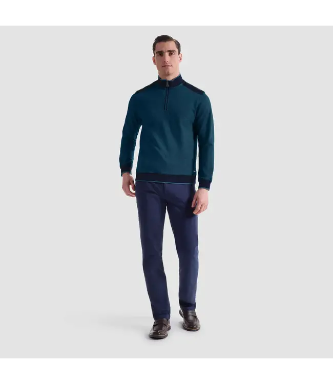 Teal with Navy Trim 1/4 Zip