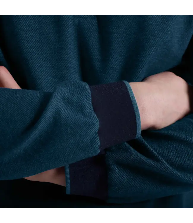 Teal with Navy Trim 1/4 Zip