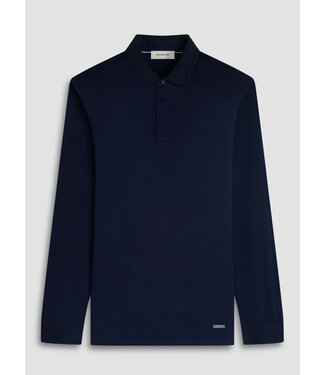 BUGATCHI Navy Long Sleeve Polo