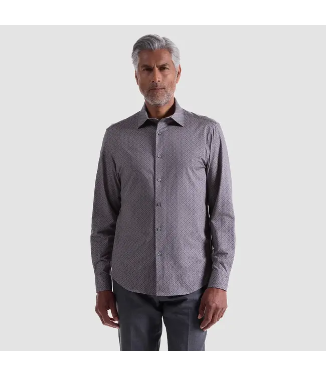 Modern Fit Wood Rose Print Shirt