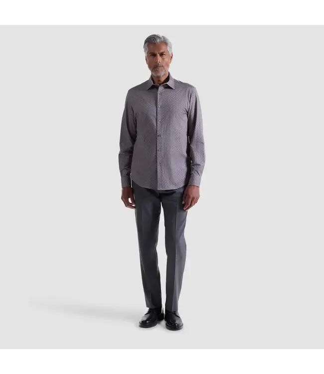 Modern Fit Wood Rose Print Shirt