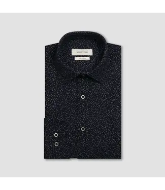 BUGATCHI Modern Fit Black Golf Club Shirt