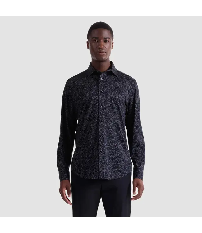 Modern Fit Black Golf Club Shirt