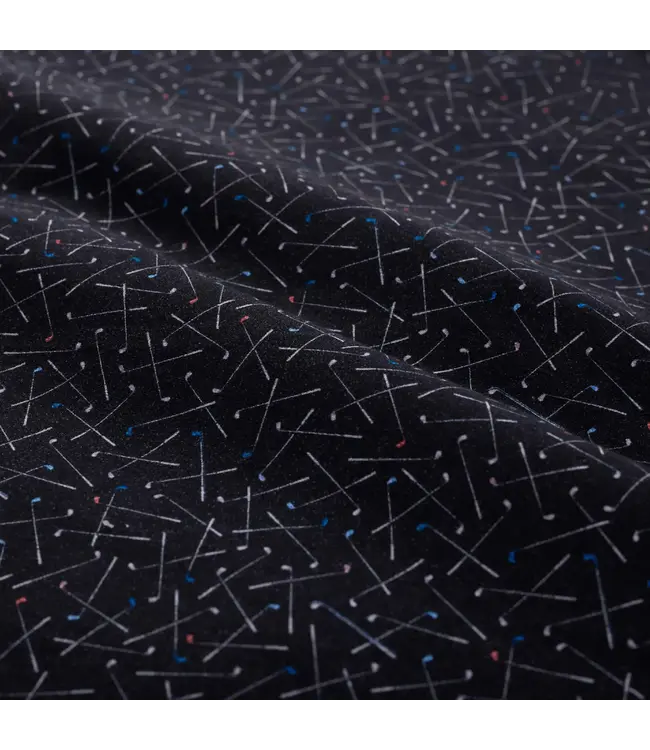 Modern Fit Black Golf Club Shirt