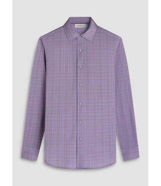 BUGATCHI Modern Fit Wood Rose Plaid Shirt