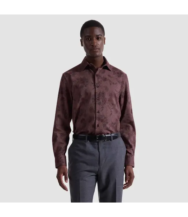 Modern Fit Red Paisley Shirt