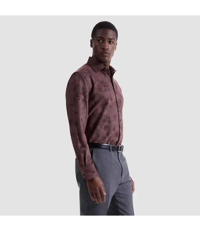 Modern Fit Red Paisley Shirt