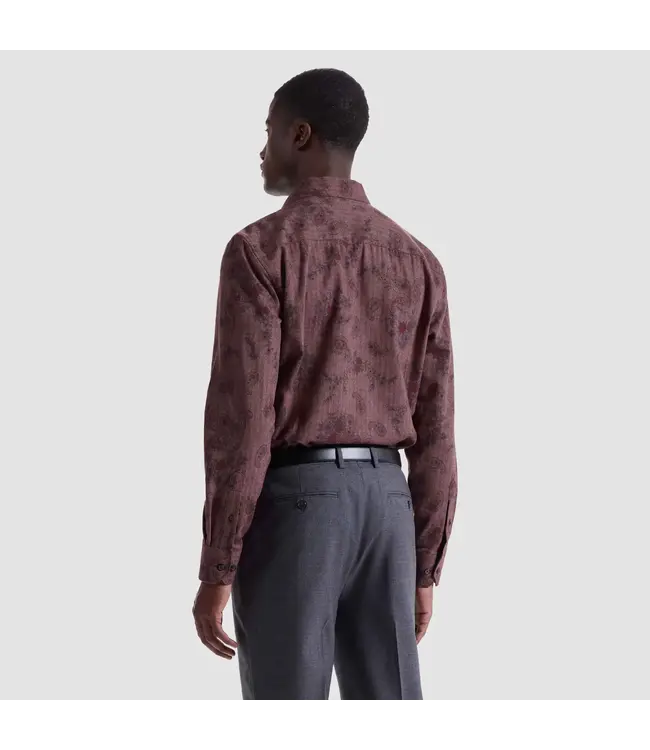 Modern Fit Red Paisley Shirt