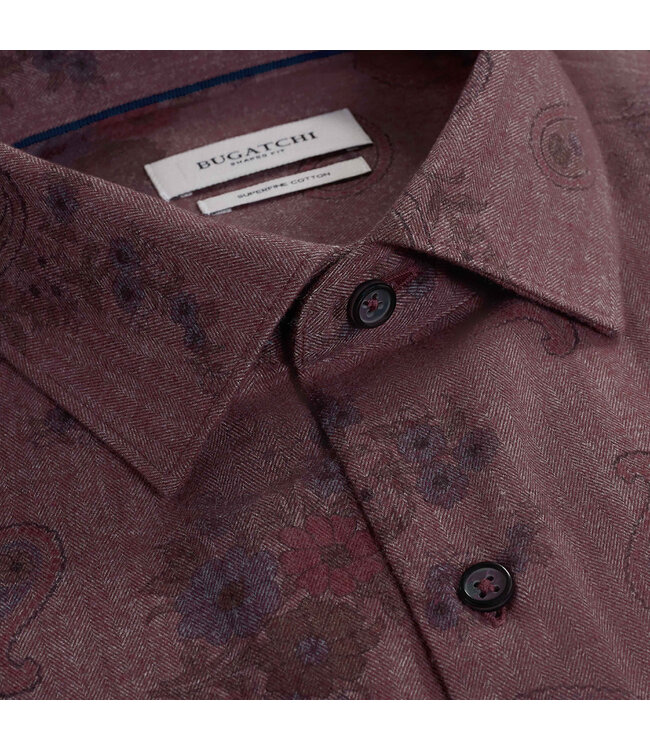 Modern Fit Red Paisley Shirt