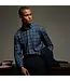 Modern Fit Navy Plaid Shirt