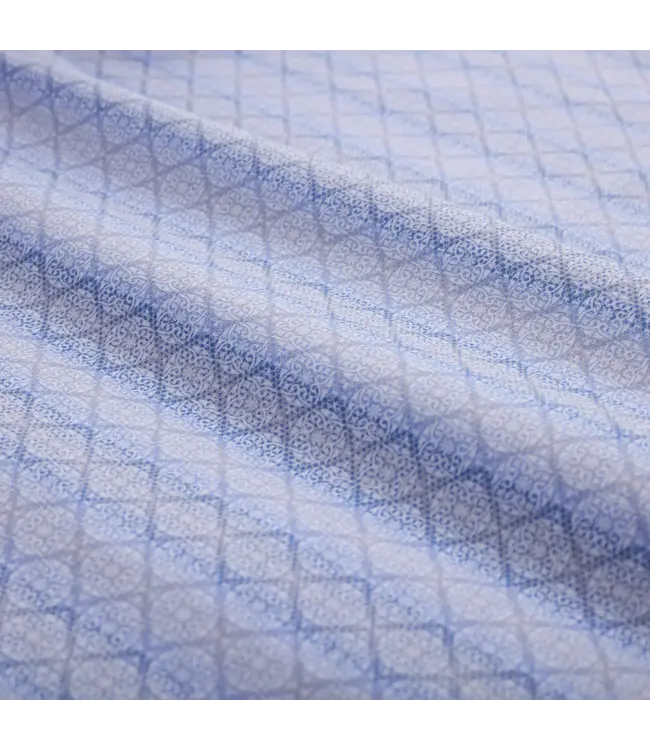 Modern Fit Sand Blue Print Shirt