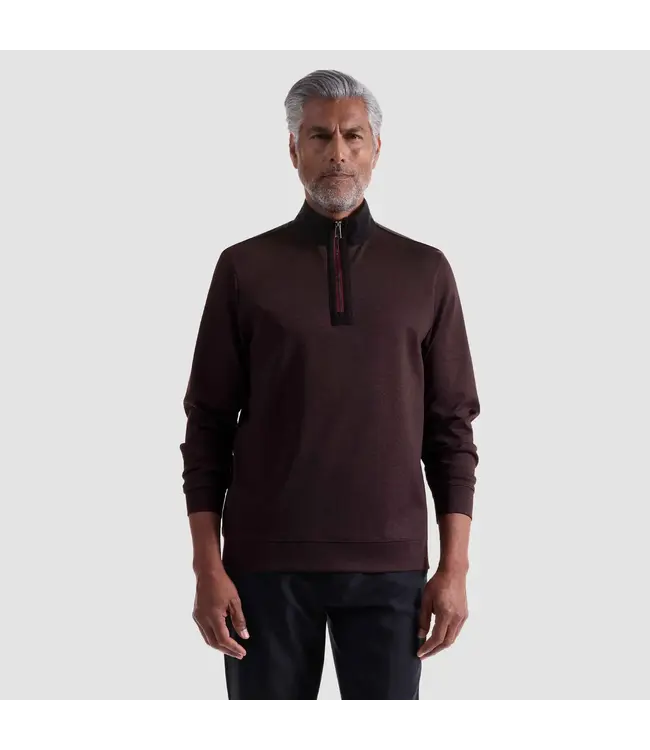 Burgundy with Black Trim 1/4 Zip