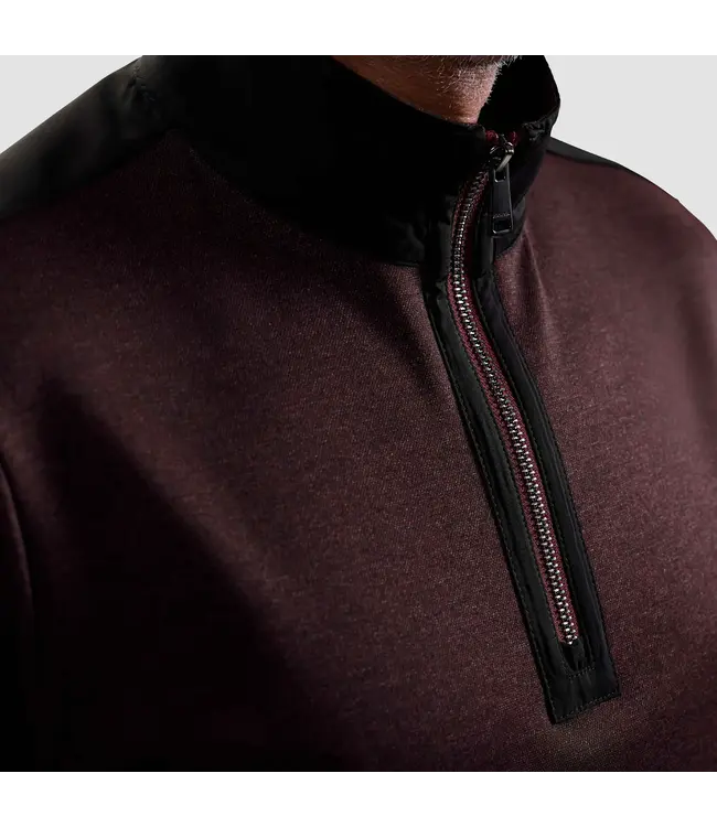 Burgundy with Black Trim 1/4 Zip