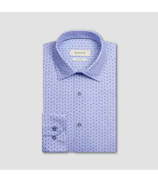BUGATCHI Modern Fit Air Blue Print Shirt