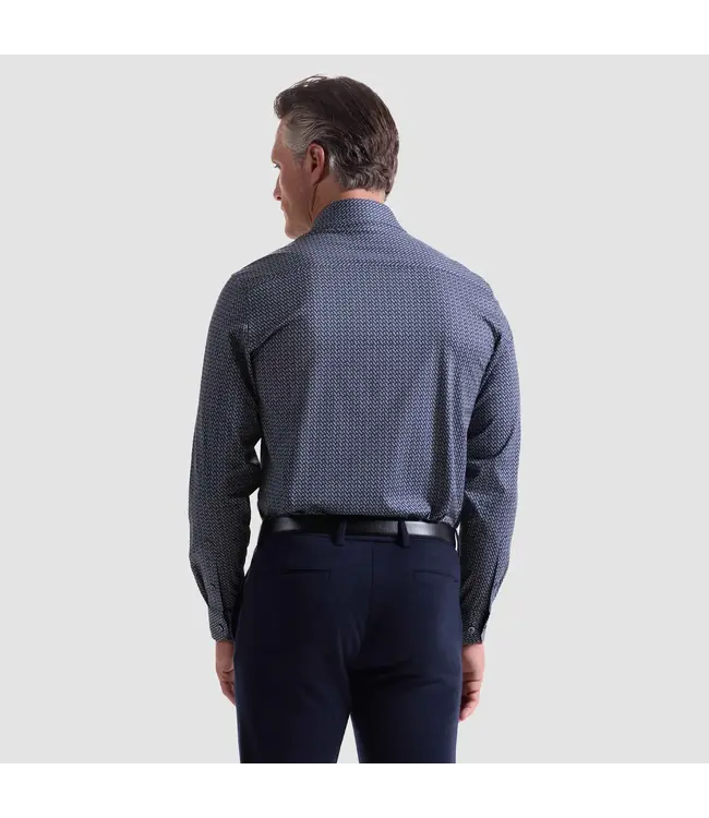 Modern Fit Navy Print Shirt