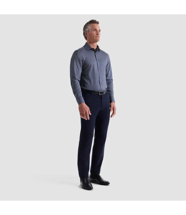 Modern Fit Navy Print Shirt