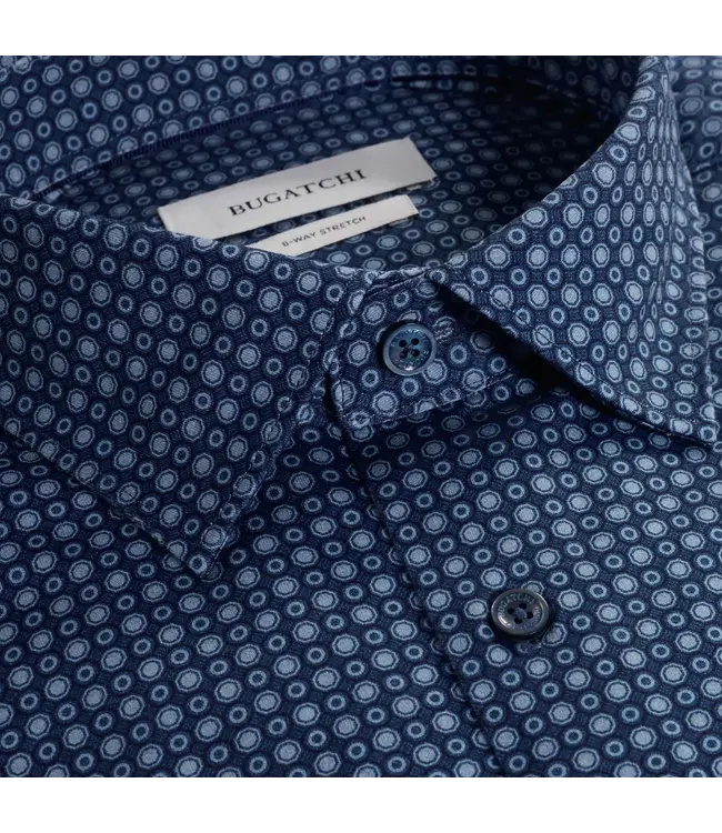 Modern Fit Teal Circle Print Shirt