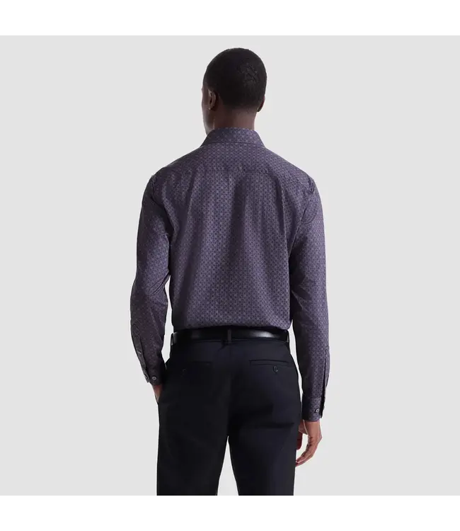 Modern Fit Anthracite Print Shirt