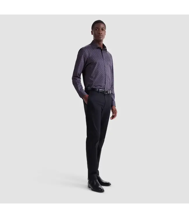 Modern Fit Anthracite Print Shirt