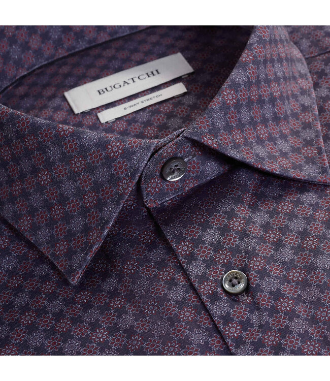 Modern Fit Anthracite Print Shirt