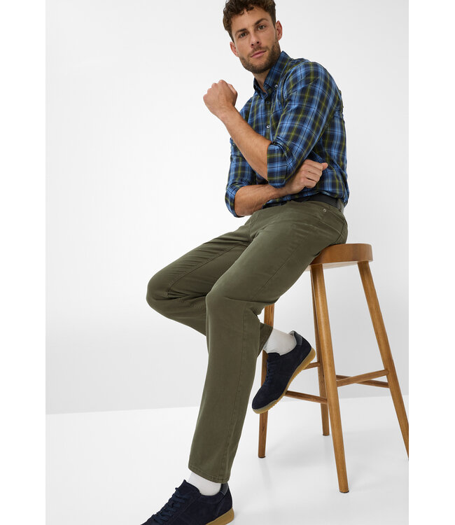 Slim Fit Olive H-Flex 5 Pocket Pants