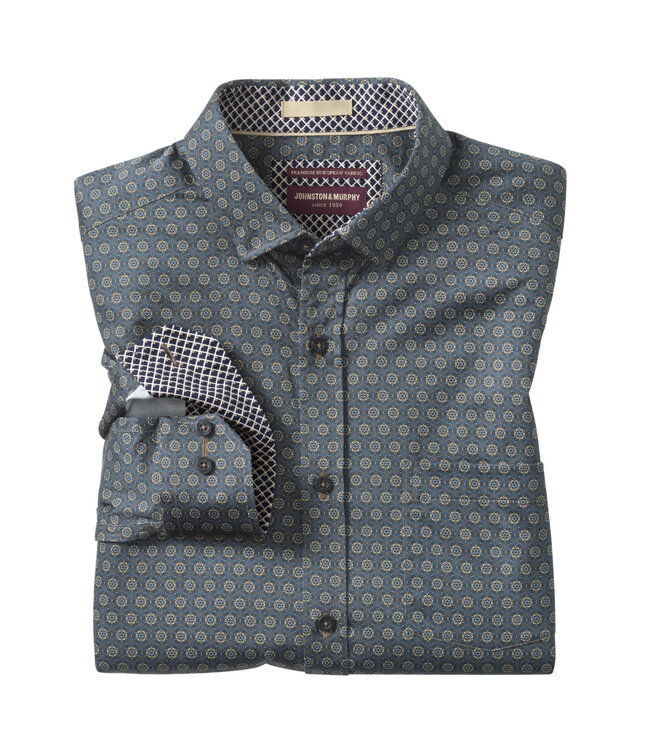 Classic Fit Brown Print Shirt