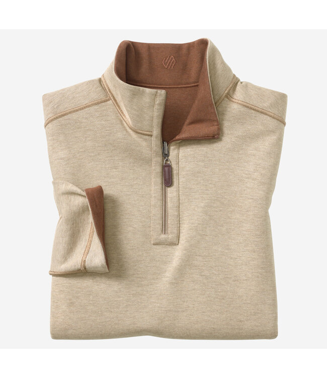 Rust/Oat Reversible 1/4 Zip