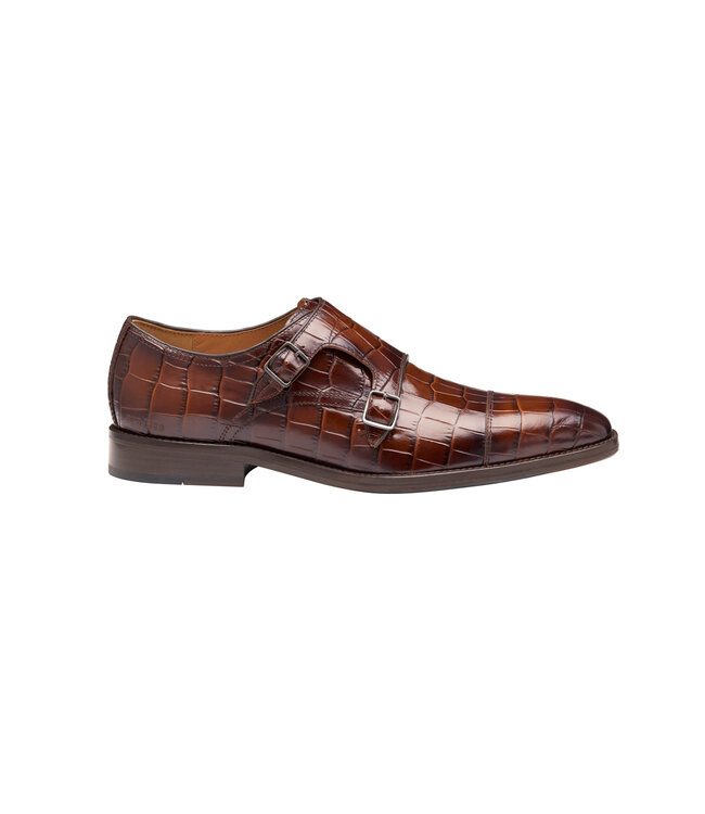 Mahogany Sullivan Double Buckle Monk Strap Shoes