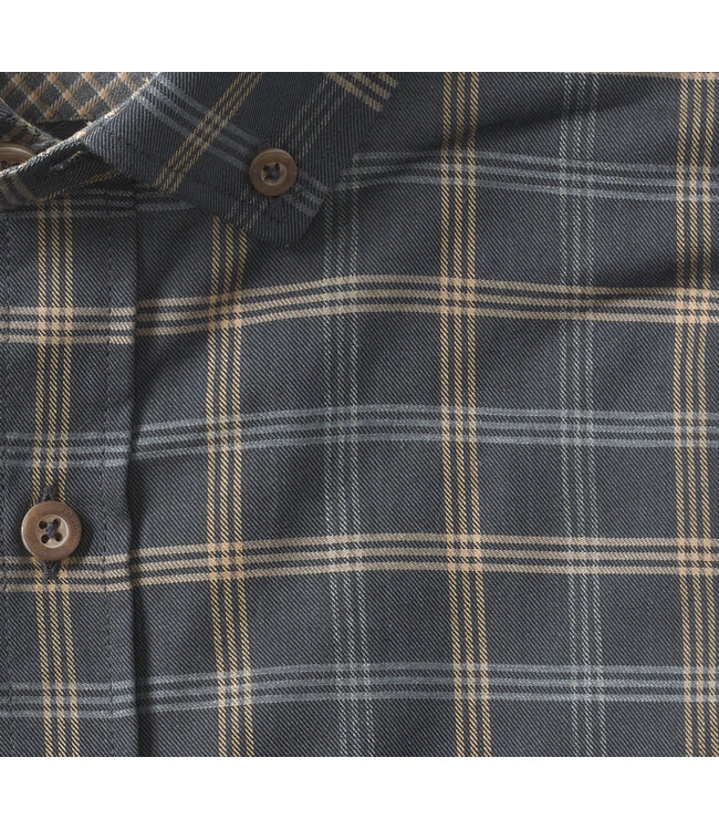 Classic Fit Charcoal Tan Plaid Shirt