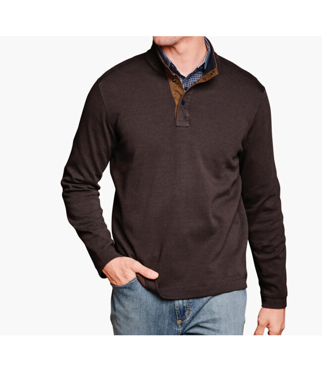 Brown Quarter Snap Jacquard