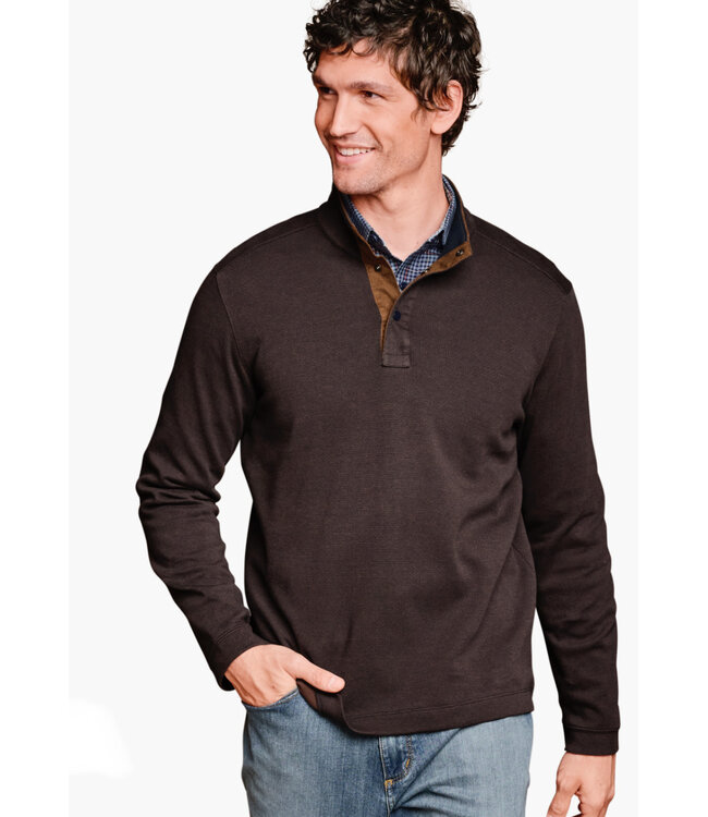 Brown Quarter Snap Jacquard