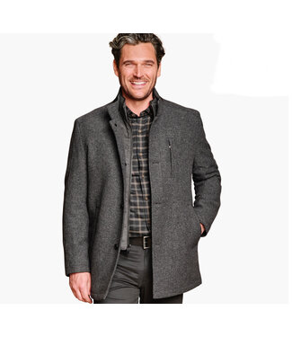 JOHNSTON & MURPHY Charcoal Twill 3/4 Coat