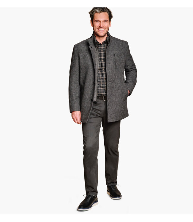 Charcoal Twill 3/4 Coat