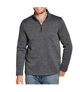 JOHNSTON & MURPHY Grey Navy Marbled 1/4 Zip